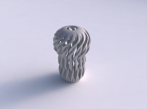 vase verdrehte muskel struktur gedrückt haus dekor 3d print model - Mito3D