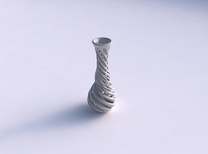 vaso twisted slim sferico inferiore smussato intreccio di linee molto contorto conico casa il sferica fondo le arredamento 3d print model - Mito3D