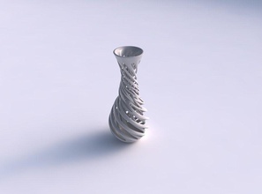 vaso twisted sferico inferiore intreccio di linee molto contorto conico casa il sferica fondo le arredamento 3d print model - Mito3D