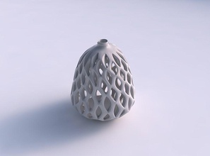 vase verdrehte kugelförmig komprimiert glatt schneidet extrudiert gedehnt haus dekor 3d print model - Mito3D