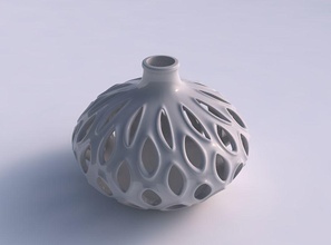 vaso twisted sferica svasata liscia tagli estrusi bordi collo alto spremuto casa il a che liscio i estruso alta arredamento 3d print model - Mito3D