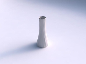 vaso torcida espremido hexágono bandas a casa prato decoração de arquitetura 3d print model - Mito3D