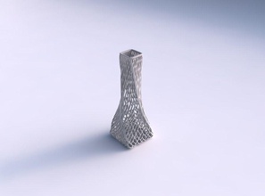 vaso torcida espremido retângulo lattice telhas a casa decoração 3d print model - Mito3D