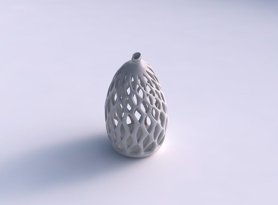 vaso contorto conico liscio tagli estruso magnaccia up casa arredamento 3D print model - Mito3D