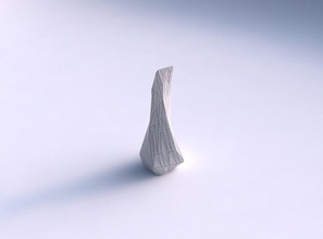 vase twisted oben gebogene Rechteck 2 random Dreieck-Platten Haus top gebogen Dreieck Platten Dekor 3d print model - Mito3D