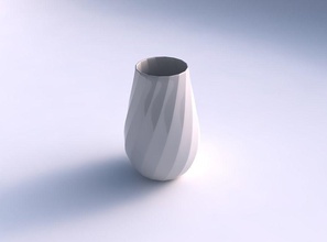 vase twisted bands house decor 3d print model - Mito3D