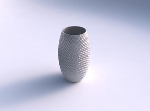 vase twisted diagonal grid plates house decor 3d print model - Mito3D