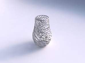 Vase verdrehte organisch Gitter Haus Dekor 3d print model - Mito3D