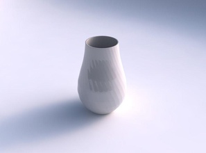 vase twisted uniform polygons house decor 3d print model - Mito3D