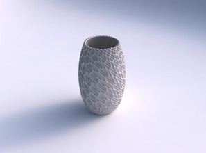 vase twisted wavy grid piramides house decor 3d print model - Mito3D