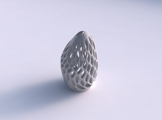 Vase verdrehte breiter glatt schneidet extrudiert gedehnt Ecke Haus Dekor 3D print model - Mito3D