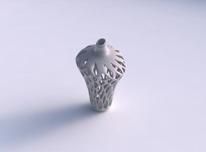 vase twisted wider top smooth cuts extruded pimp up house decor 3d print model - Mito3D