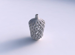 vase twisted wider top smooth cuts extruded wide middle house decor 3d print model - Mito3D