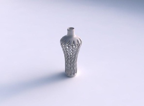 vase twisted wider top smooth cuts extruded widened house decor 3d print model - Mito3D