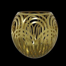 vazo benzersiz desen 3d yazdırılabilir sanat tasarım dekorasyon şekil 3dprint 3dmodel 3ddesign iç genel dekor altın geometrik ev eşyaları masaüstü öz illüstrasyon 3d print model - Mito3D