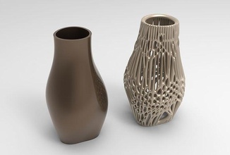 vase voronoi 10 sculpture decoration decor interior houseware pot decorative porcelain art statue design bowl modern plant wall furniture house 3d print model - Mito3D