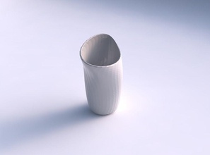 vase vortex diagonal grid pattern house decor 3d print model - Mito3D