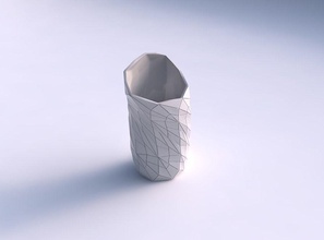 vase vortex mosaic plates house decor 3d print model - Mito3D