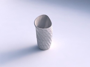 vase vortex random triangle plates house decor 3d print model - Mito3D
