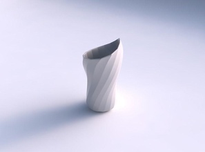 vaso vórtice suave bandas uniforme vertical a casa vortex decoração 3d print model - Mito3D