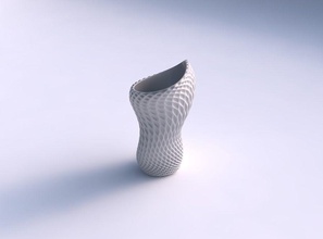 vaso vortice liscia piegato estruso modello casa il vortex a che liscio piegate arredamento 3d print model - Mito3D