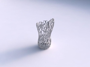 vase Wirbel glatt geknackt Bio-Gitter Haus vortex rissig Bio Gitter Dekor 3d print model - Mito3D