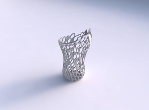 vase Wirbel glatt geknackt twisted Bio-Gitter 3 Haus vortex rissig Bio Gitter Dekor 3d print model - Mito3D