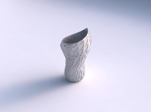 vase vortex smooth crystal dents house decor 3d print model - Mito3D