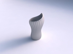 vaso vortice liscio estruso linee verticali 2 casa il vortex a che verticale le arredamento 3d print model - Mito3D
