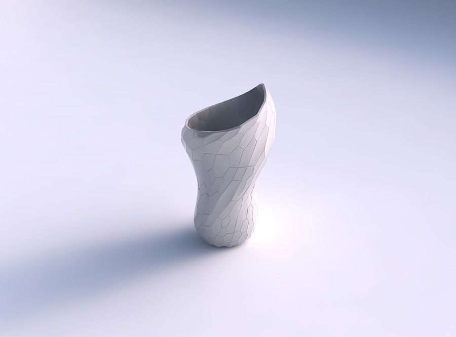 Vase Wirbel glatt fein organisch Zellen Haus Dekor 3D print model - Mito3D