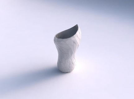 vase vortex smooth fine twisted organic cells house decor 3d print model - Mito3D