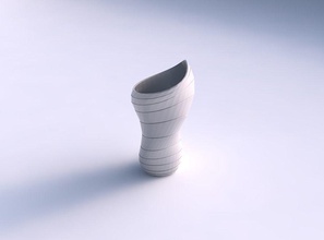 vaso vortice liscia rigido orizzontale ammaccature casa il vortex a che liscio difficile arredamento 3d print model - Mito3D