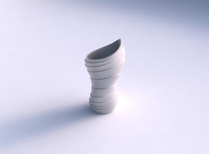 vaso vortice liscia strati orizzontali casa il vortex a che liscio orizzontale livelli arredamento 3d print model - Mito3D