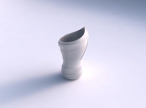 vase vortex smooth ribbons house decor 3d print model - Mito3D