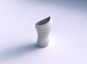 vase vortex smooth strange tiles house decor 3d print model - Mito3D