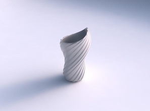 vase wirbel glatt verdrehte bänder haus dekor 3d print model - Mito3D
