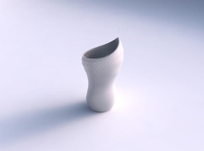 vase vortex smooth uniform polygons house decor 3d print model - Mito3D
