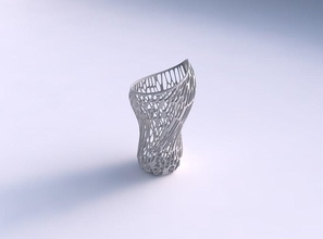 vaso vortice verticali lisce biologica del reticolo casa il vortex a che liscio verticale organico arredamento 3d print model - Mito3D