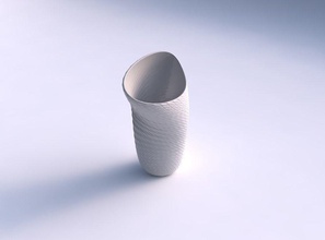 vaso vórtice torcida diagonal da grade protuberâncias a casa vortex grelha decoração 3d print model - Mito3D