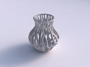 vase wide branches squeezed house decor 3d print model - Mito3D