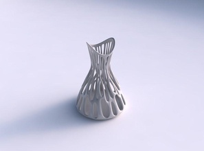 vaso ramos de largura streched superior a casa ampla os topo decoração 3d print model - Mito3D