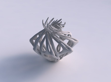 vaso Largo torcido ramos espremido casa decoração 3d print model - Mito3D