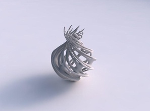 vase wide mid wth verdrehte äste breiten Mitte Haus breit twisted Niederlassungen Dekor 3d print model - Mito3D