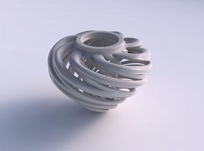 vaso largo contorto esterno linee casa arredamento 3d print model - Mito3D