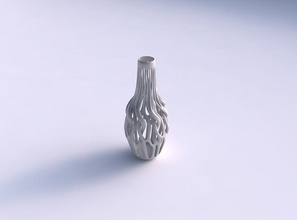 vase wide twisted branches long neck house decor 3d print model - Mito3D