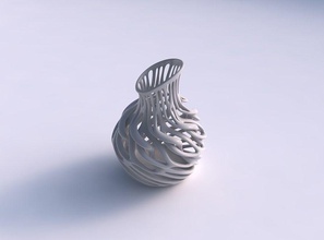 vase breit verdrehten ästen gestreckt Obere Ecke Haus twisted Niederlassungen top Dekor 3d print model - Mito3D