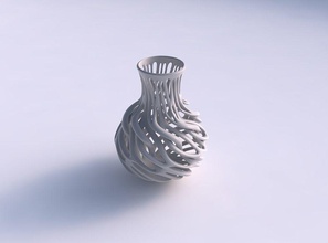 vase breit verdrehte äste breiten Mitte Haus twisted Niederlassungen Dekor 3d print model - Mito3D