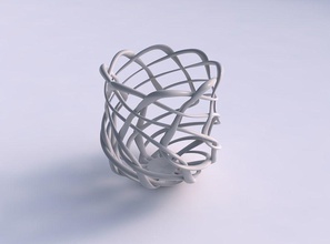 vaso ampliamento cilindrico reticolo vasta centro casa il l'ampliamento ampia medio arredamento 3d print model - Mito3D