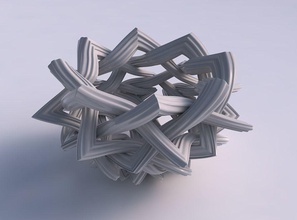 vase Verbreiterung interlacing Gitter extrudiert Linien gequetscht Haus die gepresste Dekor 3d print model - Mito3D