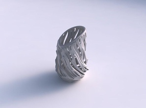 vase erweiterung glatt ausgestoßen schneidet gedehnt ecke haus dekor 3d print model - Mito3D